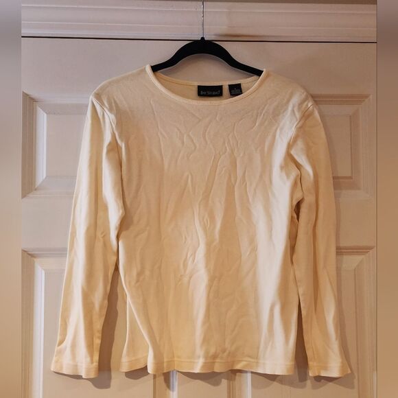 Bay Studio stretchy white long sleeve top - Picture 1 of 2